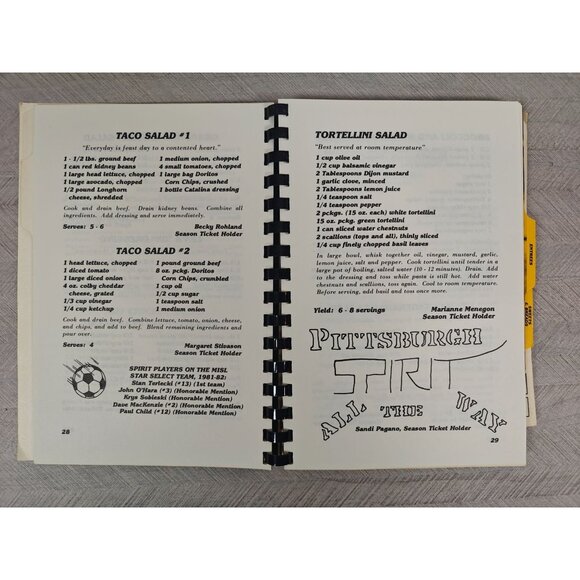 Cooking With The Spirit 1986 Cookbook Pittsburgh Spirit Soccer Local Ethnic - Picture 7 of 10